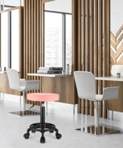 Rolling Stool with Wheels Round Rolling Stools for Spa Salon Massage Office Stool Chair