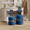 RoyalCraft Round Storage Ottoman Set of 2
