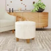 Home Decor | Upholstered Round Tufted Foot Rest